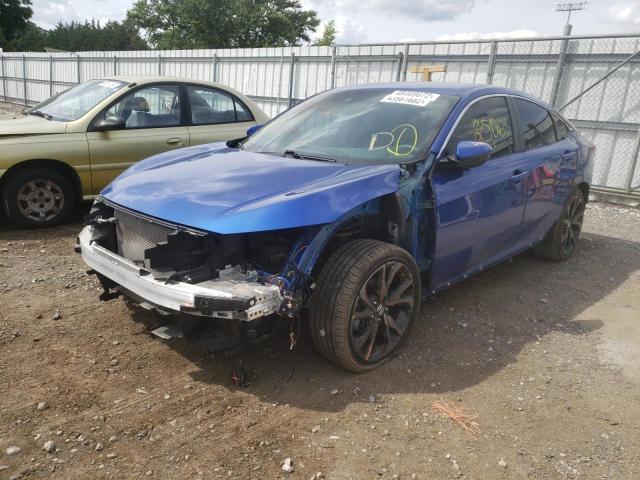 2HGFC2F81LH599986 - 2020 HONDA CIVIC SPORT BLUE photo 2