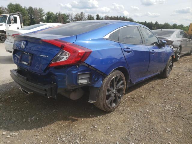 2HGFC2F81LH599986 - 2020 HONDA CIVIC SPORT BLUE photo 4