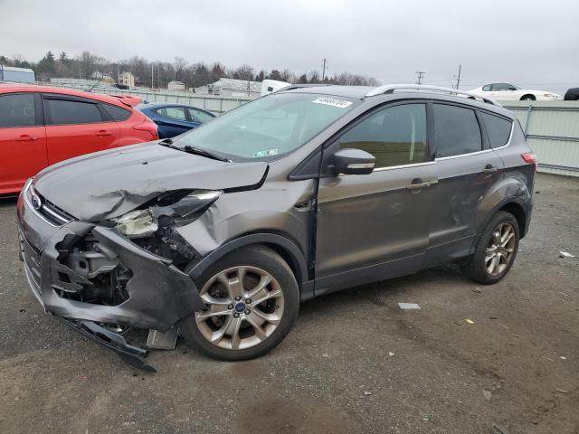 1FMCU9J9XEUB11427 - 2014 FORD ESCAPE TITANIUM GRAY photo 1