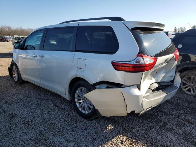 5TDYK3DC9GS749910 - 2016 TOYOTA SIENNA XLE WHITE photo 2