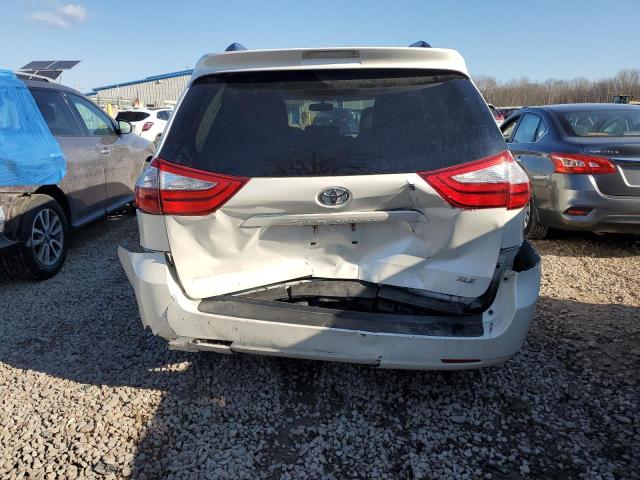 5TDYK3DC9GS749910 - 2016 TOYOTA SIENNA XLE WHITE photo 6