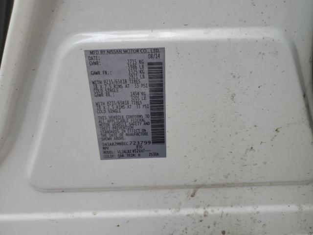 5N1AR2MN8EC723799 - 2014 NISSAN PATHFINDER S 白色 照片 13