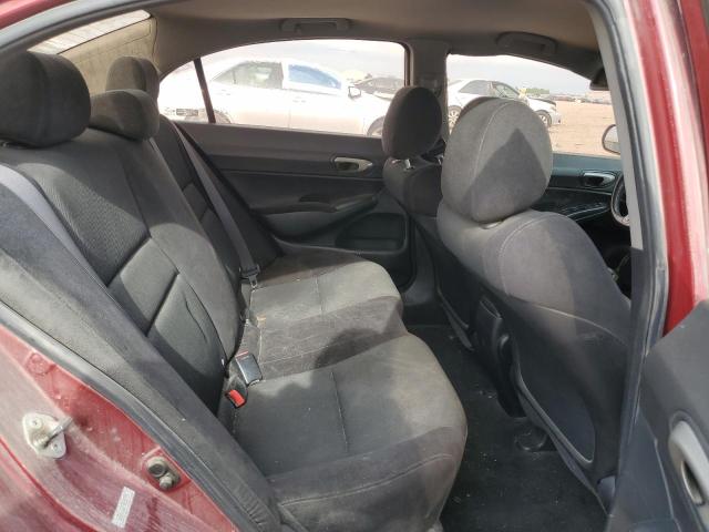 2HGFA16679H325781 - 2009 HONDA CIVIC LX-S MAROON photo 10