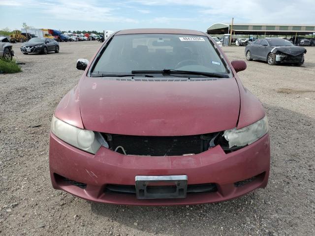 2HGFA16679H325781 - 2009 HONDA CIVIC LX-S MAROON photo 5