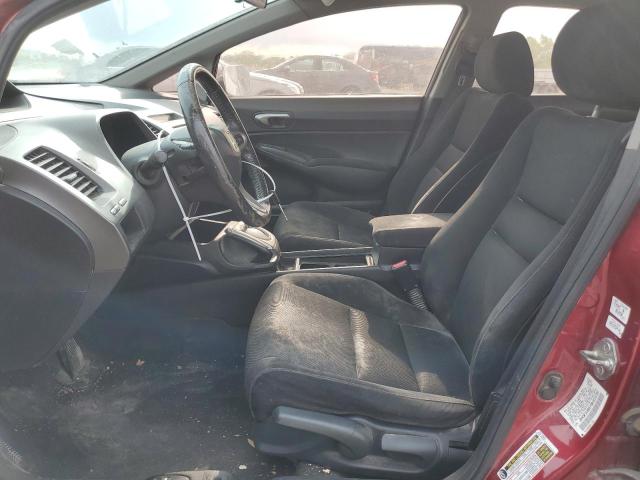 2HGFA16679H325781 - 2009 HONDA CIVIC LX-S MAROON photo 7