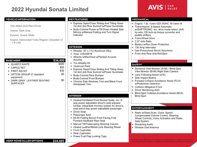 KMHL34J27NA178142 - 2022 HYUNDAI SONATA LIMITED WHITE photo 13