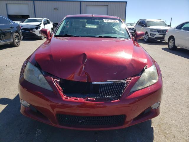 JTHFF2C2XA2511026 - 2010 LEXUS IS 250 RED photo 5