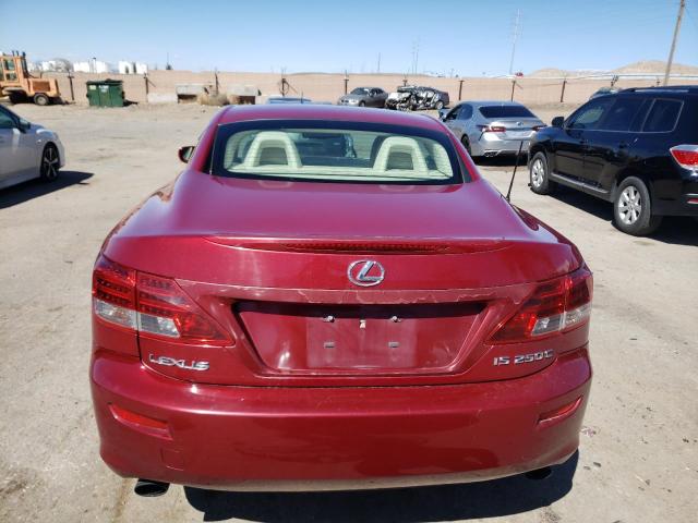 JTHFF2C2XA2511026 - 2010 LEXUS IS 250 RED photo 6