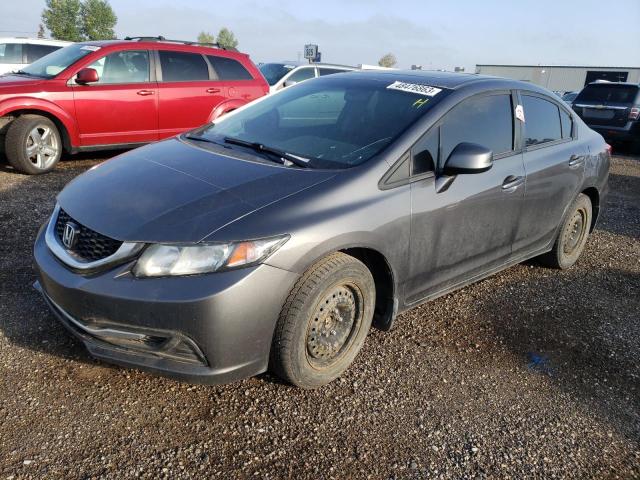 2HGFB2E52DH043925 - 2013 HONDA CIVIC LX GRAY photo 1