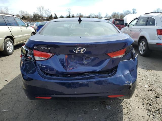 5NPDH4AE4DH207785 - 2013 HYUNDAI ELANTRA GLS BLUE photo 6