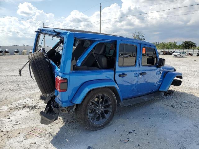 1C4JJXP63MW789770 - 2021 JEEP WRANGLER U SAHARA 4XE BLUE photo 3