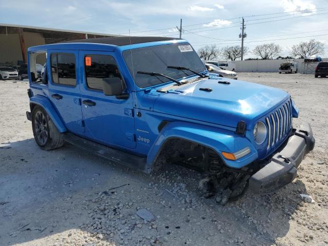 1C4JJXP63MW789770 - 2021 JEEP WRANGLER U SAHARA 4XE BLUE photo 4