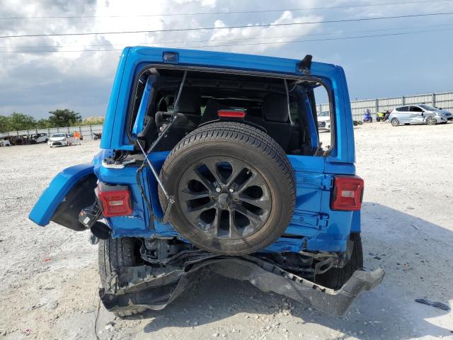 1C4JJXP63MW789770 - 2021 JEEP WRANGLER U SAHARA 4XE BLUE photo 6