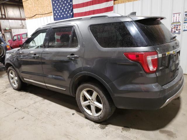 1FM5K8D81HGA11778 - 2017 FORD EXPLORER XLT GRAY photo 2