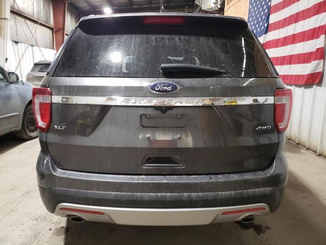 1FM5K8D81HGA11778 - 2017 FORD EXPLORER XLT GRAY photo 6