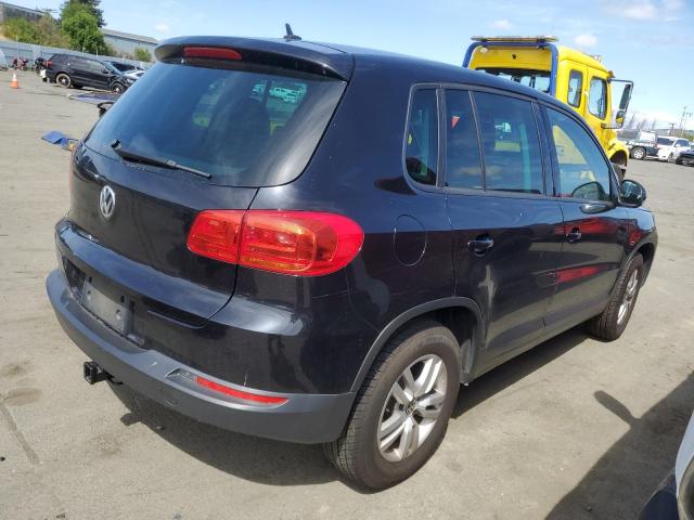 WVGAV7AXXCW544609 - 2012 VOLKSWAGEN TIGUAN S BLACK photo 3