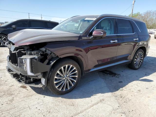 KM8R74GE9PU527691 - 2023 HYUNDAI PALISADE CALLIGRAPHY BURGUNDY photo 1