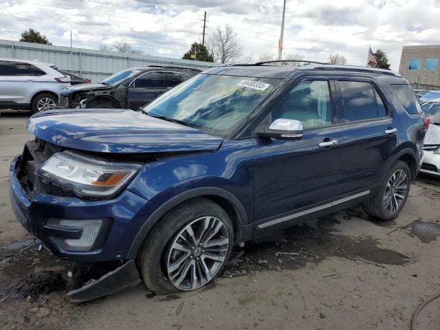 1FM5K8HT6HGD54794 - 2017 FORD EXPLORER PLATINUM BLUE photo 1