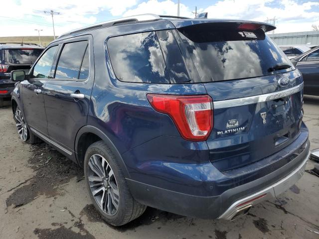 1FM5K8HT6HGD54794 - 2017 FORD EXPLORER PLATINUM BLUE photo 2