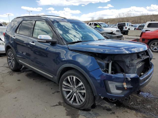 1FM5K8HT6HGD54794 - 2017 FORD EXPLORER PLATINUM BLUE photo 4