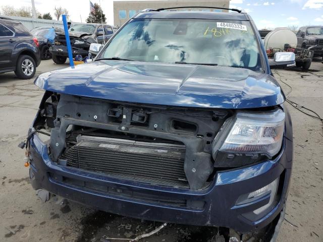 1FM5K8HT6HGD54794 - 2017 FORD EXPLORER PLATINUM BLUE photo 5