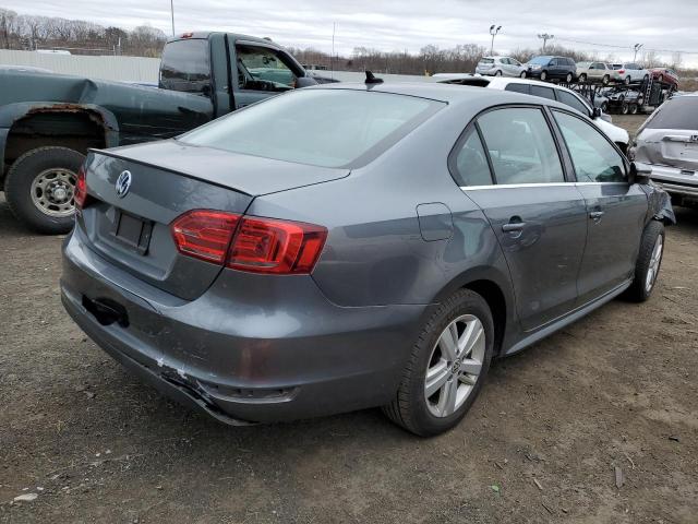 3VW637AJ1EM224610 - 2014 VOLKSWAGEN JETTA HYBRID GRAY photo 3