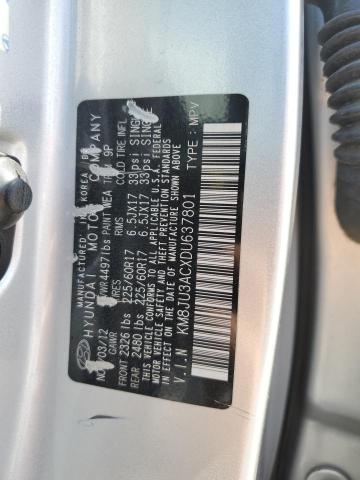 KM8JU3ACXDU637801 - 2013 HYUNDAI TUCSON GLS GRAY photo 14