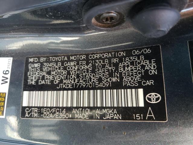 JTKDE177970154091 - 2007 TOYOTA SCION TC GRAY photo 12