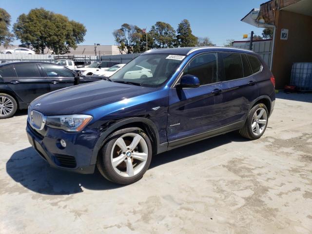 5UXWZ7C38H0X41828 - 2017 BMW X3 SDRIVE28I BLUE photo 1