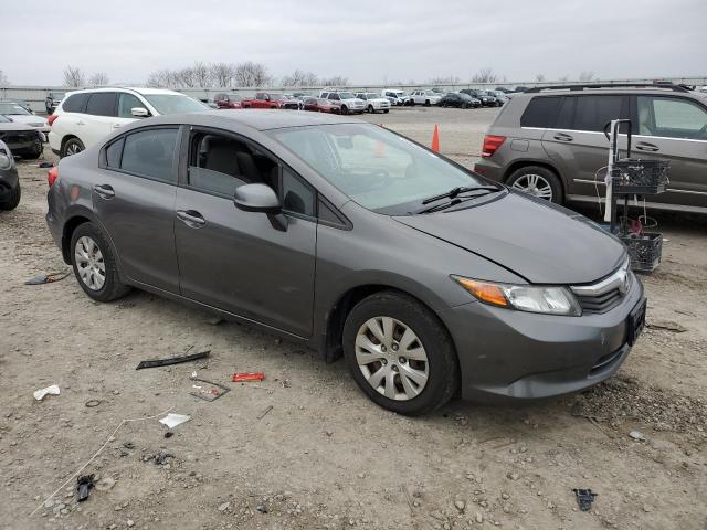 2HGFB2F57CH581677 - 2012 HONDA CIVIC LX GRAY photo 4