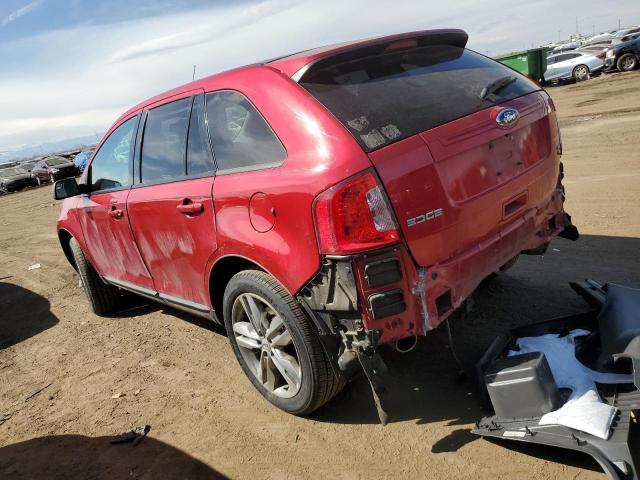 2FMDK4JC4CBA43914 - 2012 FORD EDGE SEL RED photo 2