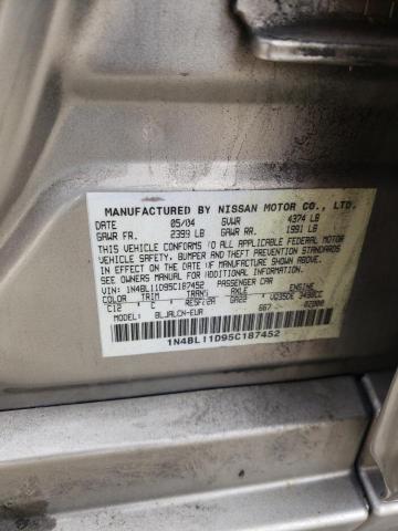 1N4BL11D95C187452 - 2005 NISSAN ALTIMA SE BEIGE photo 12