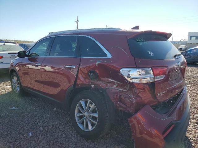 5XYPG4A36GG149186 - 2016 KIA SORENTO LX RED photo 2