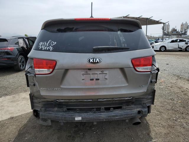 5XYPG4A55GG107934 - 2016 KIA SORENTO LX GOLD photo 6