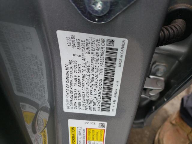 2HGFE2F54PH512734 - 2023 HONDA CIVIC SPORT 石墨色 照片 12