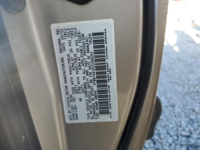 5TBBT44191S190253 - 2001 TOYOTA TUNDRA ACCESS CAB TAN photo 12