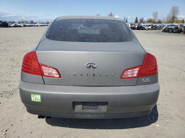 JNKCV51E64M618135 - 2005 INFINITI G35 4DOOR GRAY photo 6