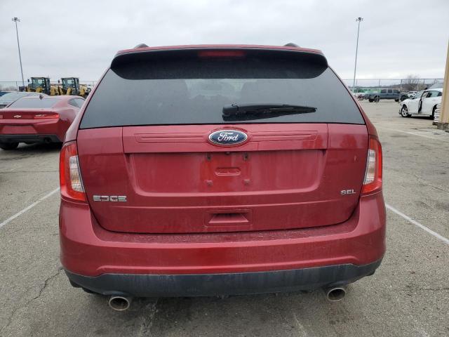 2FMDK3JC5EBB29522 - 2014 FORD EDGE SEL RED photo 6