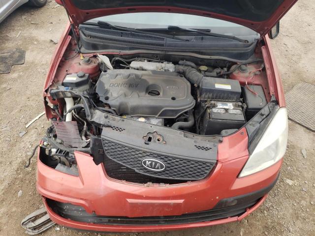 KNADE123776189007 - 2007 KIA RIO BASE RED photo 11