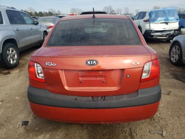 KNADE123776189007 - 2007 KIA RIO BASE RED photo 6