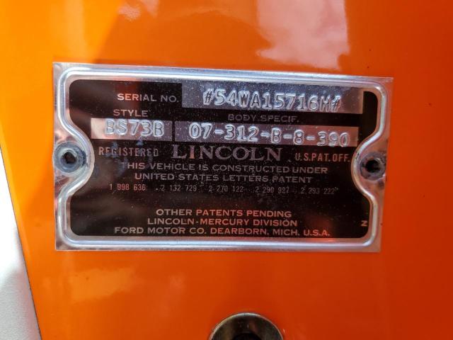 54WA15716H - 1954 LINCOLN CAPRI ORANGE photo 13