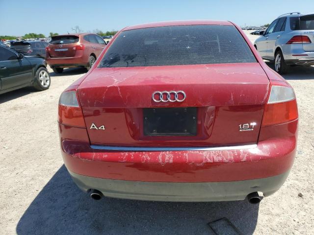 WAULC68E22A225294 - 2002 AUDI A4 1.8T QUATTRO RED photo 6