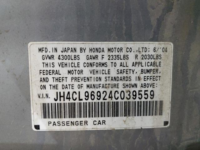 JH4CL96924C039559 - 2004 ACURA TSX SILVER photo 13