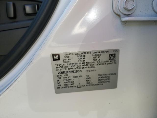 2GNFLGE38H6284372 - 2017 CHEVROLET EQUINOX PREMIER WHITE photo 13