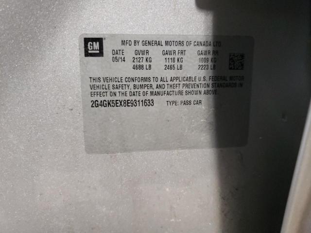 2G4GK5EX8E9311633 - 2014 BUICK REGAL 银色 照片 12