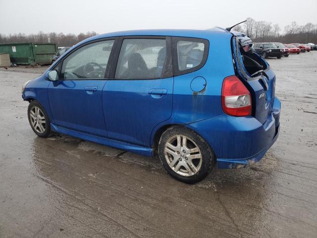 JHMGD38647S034727 - 2007 HONDA FIT S BLUE photo 2