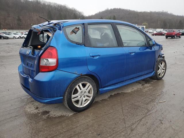 JHMGD38647S034727 - 2007 HONDA FIT S BLUE photo 3