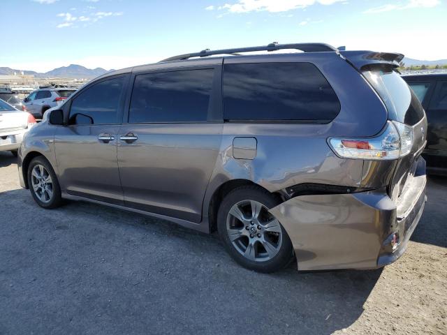 5TDEZ3DC5KS223975 - 2019 TOYOTA SIENNA SE GRAY photo 2