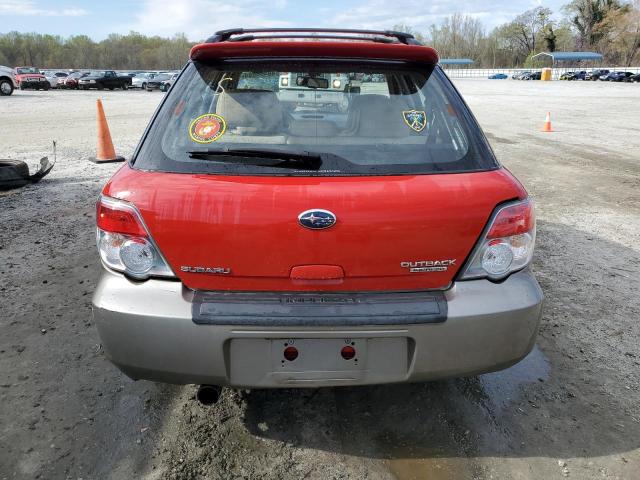 JF1GG68656G810896 - 2006 SUBARU IMPREZA OUTBACK SPORT RED photo 6