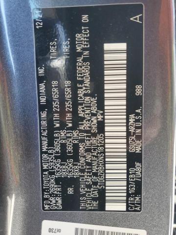 5TDGZRBHXNS181205 - 2022 TOYOTA HIGHLANDER XLE 灰色 照片 14